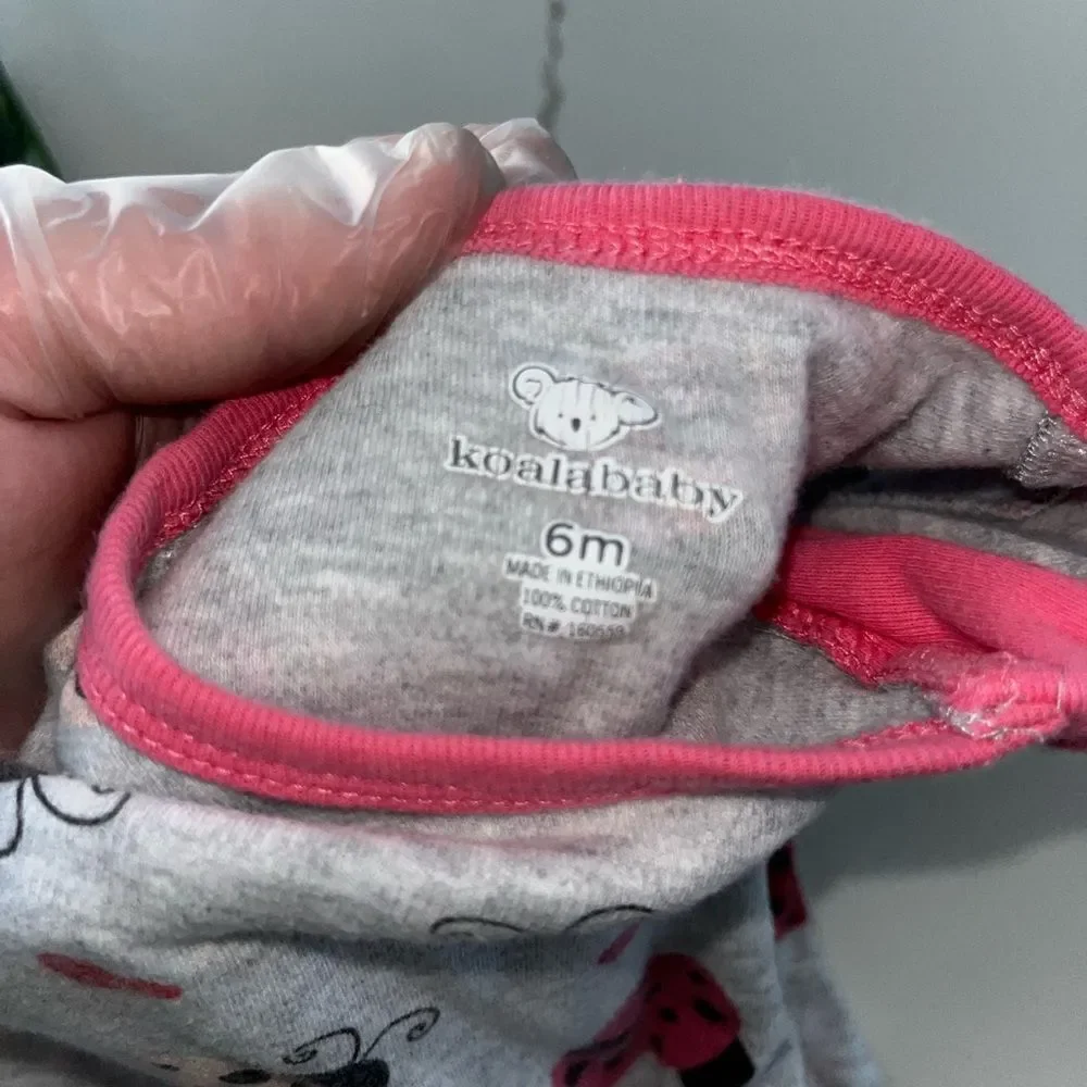 Koala Baby Ladybug Onesie Button Down 6 Months